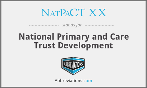 NatPaCT XX - National Primary and Care Trust Development